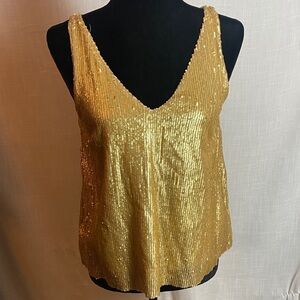 Gold Sequin Top